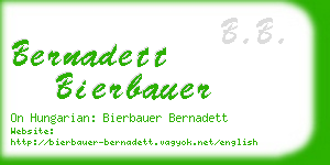 bernadett bierbauer business card